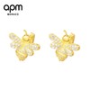 【授权商品】APM MONACO 女士金黄色925银镶晶钻蜜蜂耳环 AE10263OXY 商品缩略图0