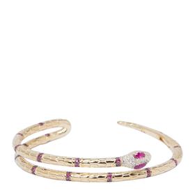 【品牌授权】APM MONACO 女士金色蛇形手镯M码 AB3506XKRY