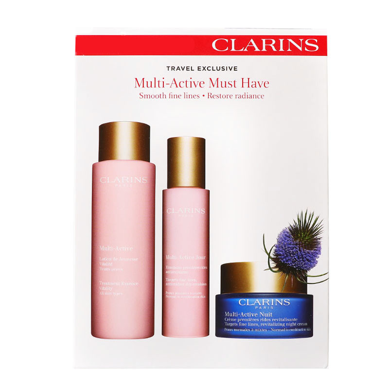 CLARINS/娇韵诗 青春赋活套装(水200ML+乳液50ML+晚霜50ML)JPY带授权招加盟代理