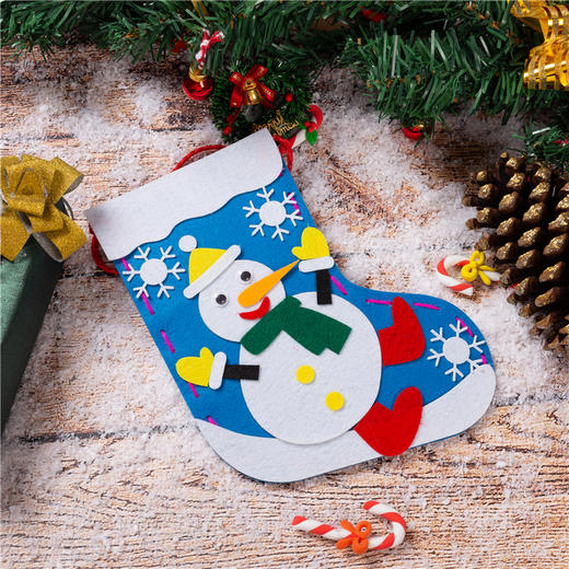 圣诞节小礼物手工diy不织布袜子背包幼儿园儿童制作材料包圣诞树 商品图2