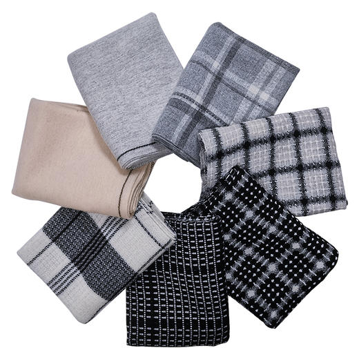 优品堂“高雅脱俗”高档羊毛加厚格子百搭保暖披肩围巾两用长款 商品图3