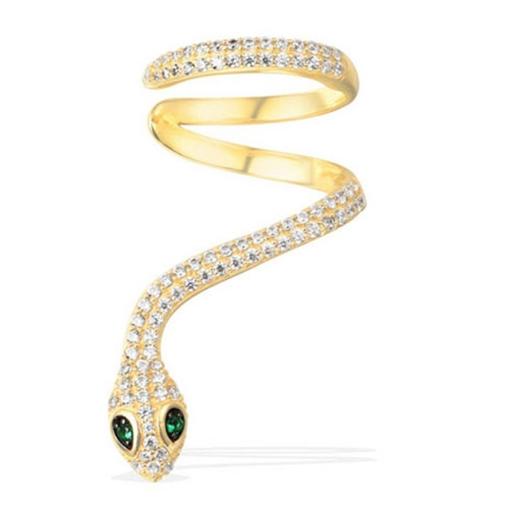 【品牌授权】APM MONACO 绿眼灵蛇耳环 AE9534XGY 单只 商品图0