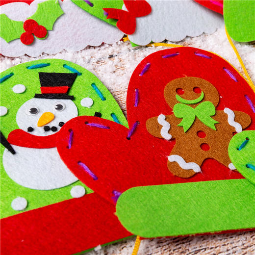 圣诞节小礼物手套手工diy圣诞手套幼儿园创意装饰材料圣诞树装饰 商品图2