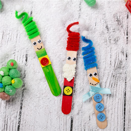 圣诞节可爱人物雪糕棍圣诞树手工DIY材料幼儿园装饰小礼物创意 商品图2