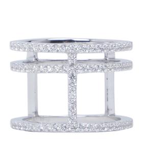 【品牌授权】APM MONACO 时尚女士纯银王字 50码戒指 Classic系列 A14726OX