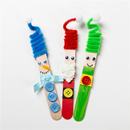 圣诞节可爱人物雪糕棍圣诞树手工DIY材料幼儿园装饰小礼物创意 商品图7