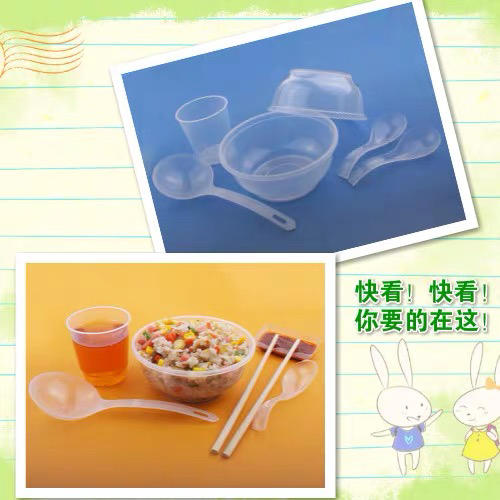 嘉露达一次性加厚款环保餐具套装10人份 商品图2