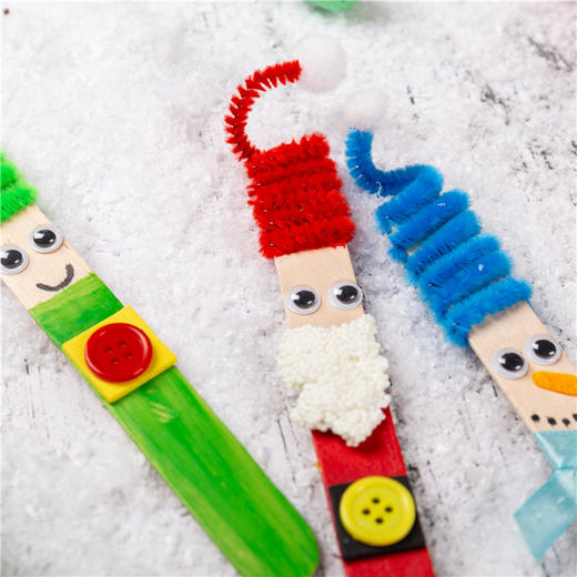 圣诞节可爱人物雪糕棍圣诞树手工DIY材料幼儿园装饰小礼物创意 商品图3