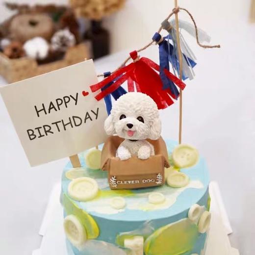 可爱泰迪狗狗贵宾犬小狗公仔蛋糕装饰摆件烘焙装扮用品