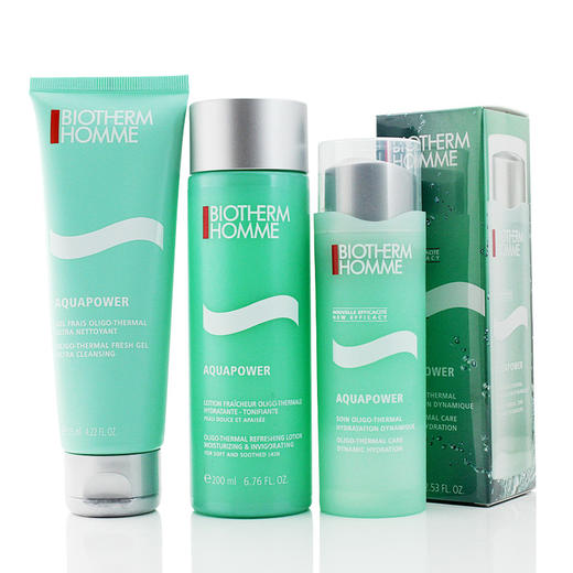 BIOTHERM/碧欧泉 男士水动力保湿三件套装 带原装化妆包(爽肤水200ML+洁面125ML+乳75ML)    JPY带授权招加盟代理 商品图1