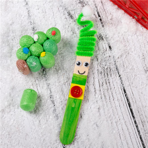 圣诞节可爱人物雪糕棍圣诞树手工DIY材料幼儿园装饰小礼物创意 商品图4