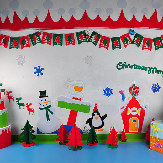 圣诞节装饰用品不织布手工圣诞树场景布置不织布手工diy圣诞树 商品图1