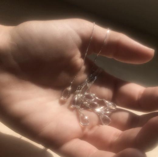 knobbly20ss金色石英水晶耳坠单只