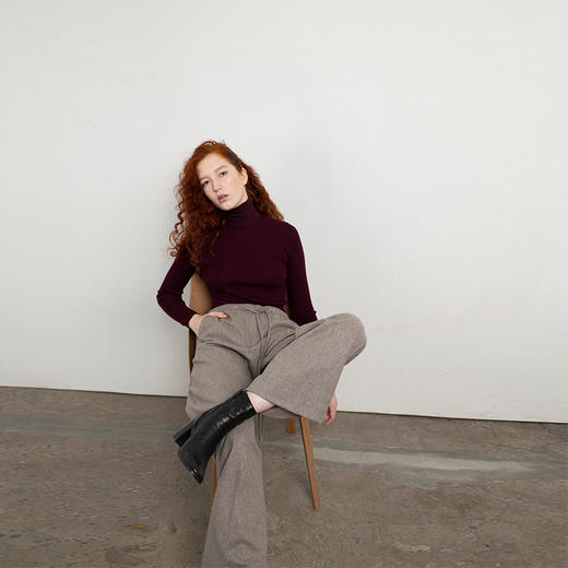 322经典款女士精纺纯山羊绒细羊绒套头衫 商品图2