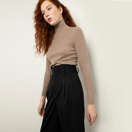 322经典款女士精纺纯山羊绒细羊绒套头衫 商品图0