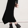 322设计款女士纯山羊绒不规则罗纹半身裙 商品缩略图0