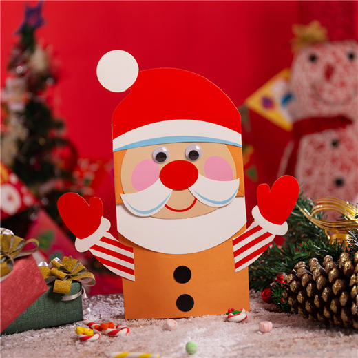 圣诞节手工diy创意装饰小礼物纸袋手偶制作材料包幼儿园圣诞树 商品图4