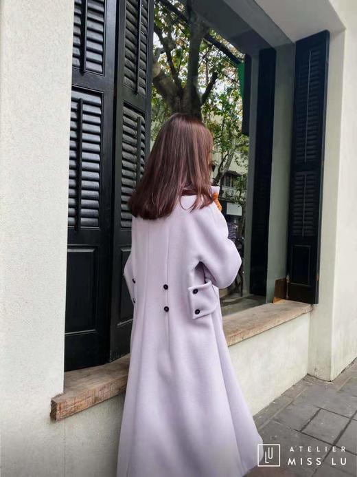 AtelierMissLu / Viola-立领羊毛香芋紫大衣 商品图2
