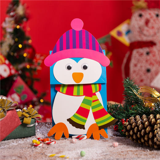 圣诞节手工diy创意装饰小礼物纸袋手偶制作材料包幼儿园圣诞树 商品图3