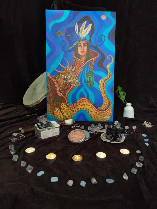 Starka画作之《精油魔法》封面及封底复制画 商品图0