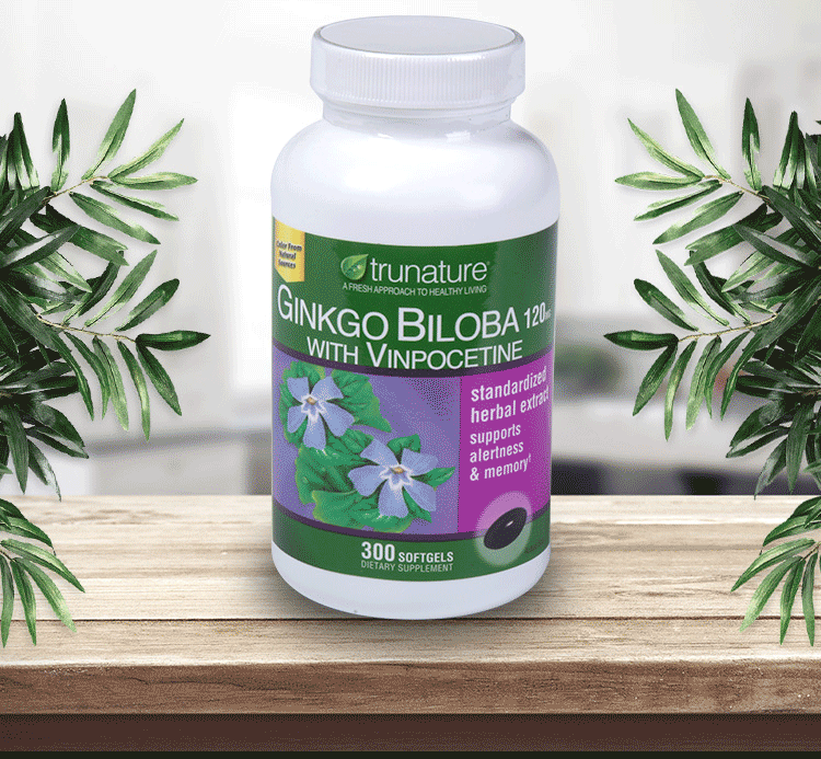 北京保税区trunature银杏叶精华软胶囊120mg300粒