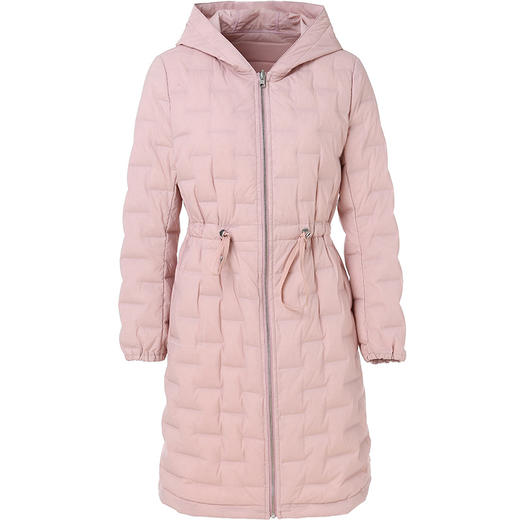 【两色可选】乔万尼时尚白鸭绒羽绒服冬季中长款连帽外套EN4T779 商品图3