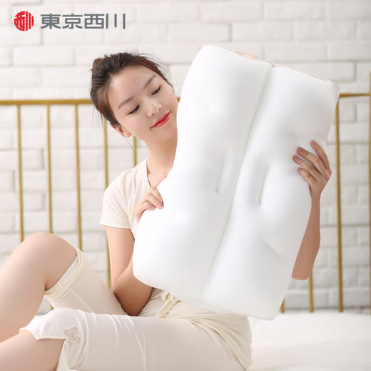 NiSHiKaWa/西川日本护颈椎单人枕头可调节可水洗睡眠枕芯微珠枕 14cm高 商品图1