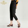 乔万尼黑色修身显瘦哈伦裤时尚简约直筒长裤休闲裤冬EN4F850 商品缩略图1