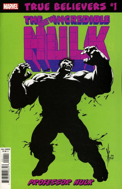 浩克 绿巨人 忠实信徒 特刊 True Believers Hulk Professor Hulk（2019）普封 商品图0
