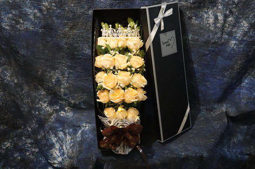 挚爱此生----19支玫瑰黑色礼盒十二选一 商品图2