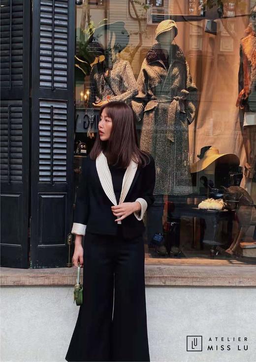 AtelierMissLu / Bellezza-俏皮可拆卸翻领短款羊毛外套 商品图1