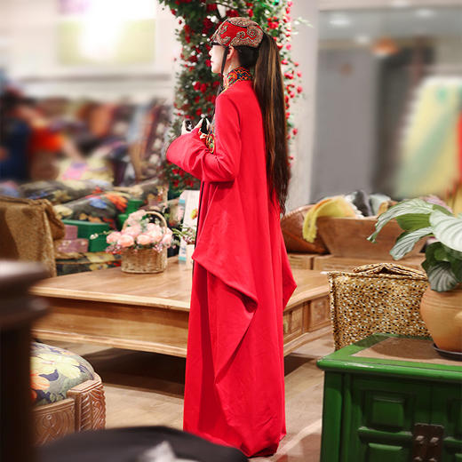 【经典设计】烟入墨刺绣连衣裙 | 杨丽萍同款 | 黑色现货加急发  商品图7