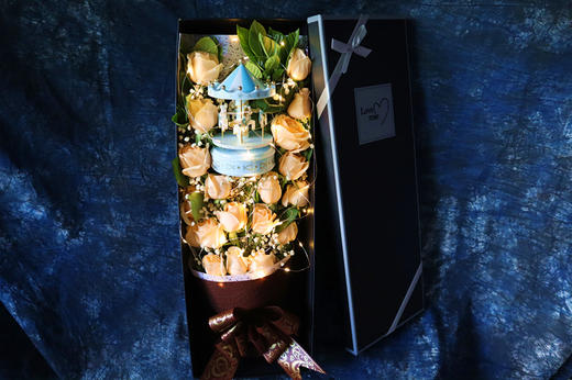 挚爱此生----19支玫瑰黑色礼盒十二选一 商品图4