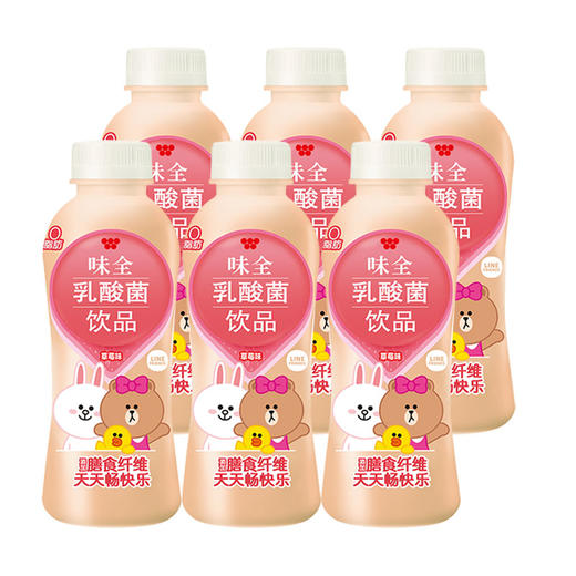 康师傅 味全乳酸菌 草莓味 380mlx6瓶