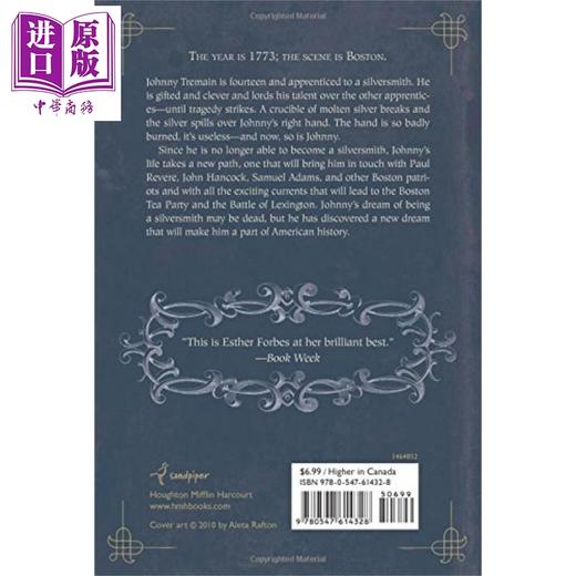预售 【中商原版】纽伯瑞：约翰尼.派恩 Johnny Tremain 儿童文学 插图童书 故事书 历史故事 纽伯瑞奖 10~13岁 英文原版 商品图1