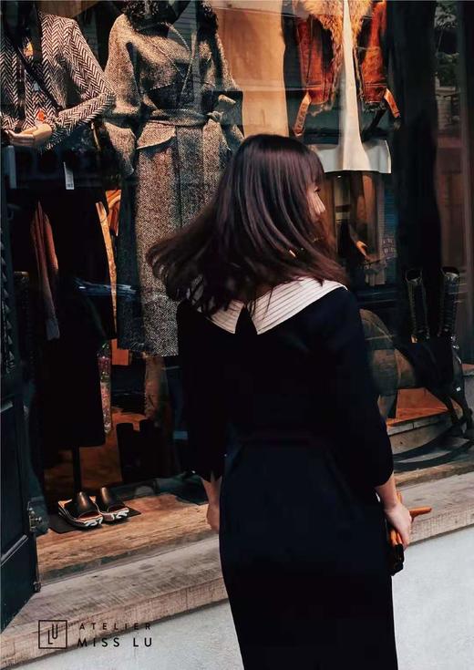 AtelierMissLu / Daisy-开领黑色复古连衣裙 商品图6