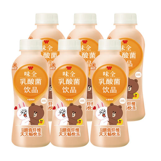 康师傅 味全乳酸菌 蜜桃味 380mlx6瓶