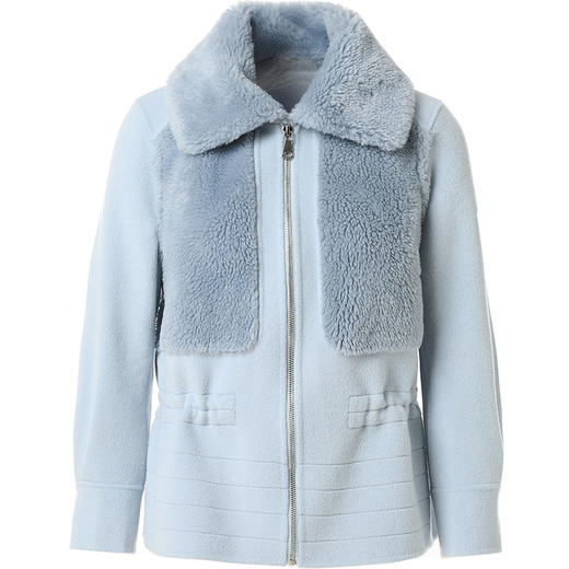 乔万尼短款外套女上衣气质宽松百搭保暖羊毛大衣EN4B752 商品图4