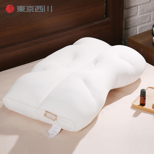 NiSHiKaWa/西川日本护颈椎单人枕头可调节可水洗睡眠枕芯微珠枕 14cm高 商品图0