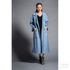 #0101 Oversized Self-belt Coat 慵懒廓形腰带大衣 雾蓝色 商品缩略图2