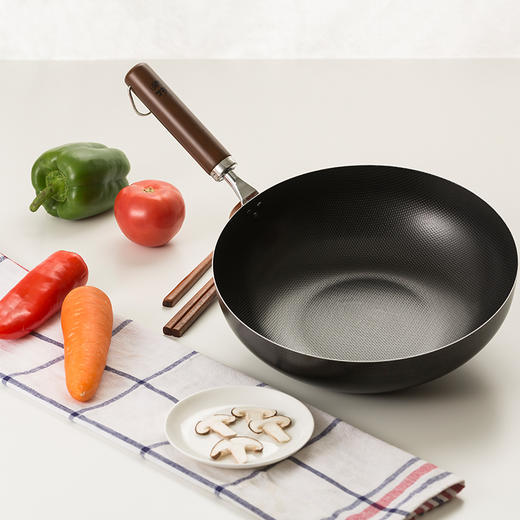 【匠人打造 原装进口】日本YOSHIKAWA 吉川乡技燕三条木柄炒锅 吃出幸福感 商品图1