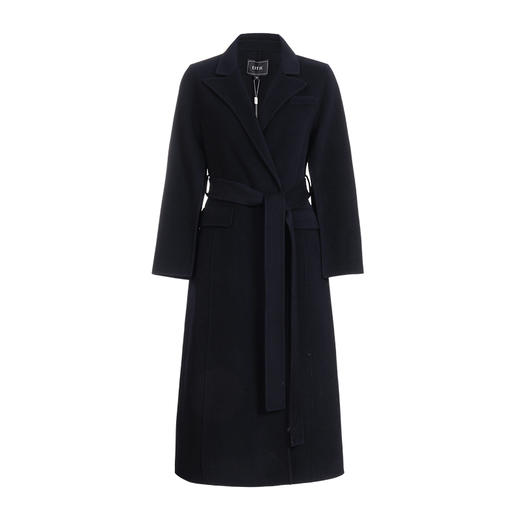 EITIE爱特爱冬季时尚气质喇叭袖收腰羊毛呢大衣中长款女6014710 商品图4