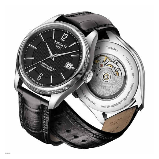 Tissot 天梭宝环系列天文台认证款皮带80机芯机械男表T108.408.16.057.00 商品图1