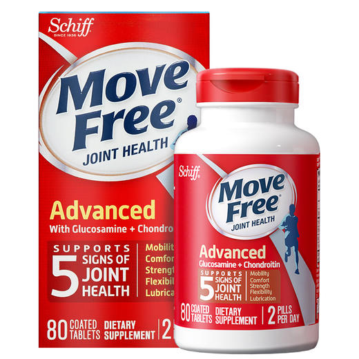 movefree维骨力氨糖软骨素片红瓶80粒