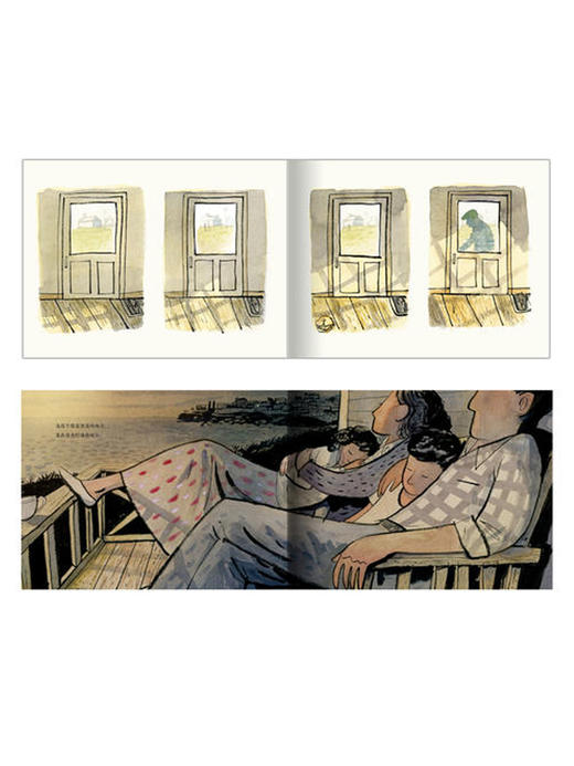 【点读版】【凯特格林威奖】等爸爸回家 精装海豚绘本花园 国际获奖儿童0-3-4-6岁幼儿园宝宝早教幼儿启蒙小学一二三年级阅读故事书批发 商品图2