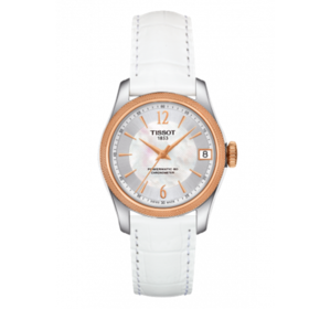 Tissot 天梭宝环系列天文台认证款皮带80机芯机械女表 T108.208.26.117.00