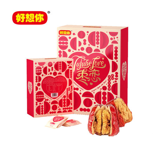 好想你枣恋原味核桃夹心枣888g 休闲零食送礼礼盒内含小袋装 商品图0