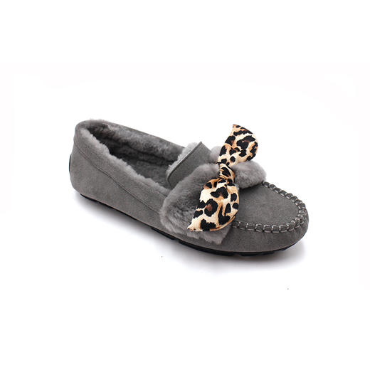 safiya索菲娅秋冬豹纹毛边豆豆鞋SF94111066 商品图0