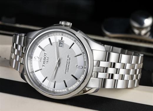 Tissot 天梭宝环系列天文台认证款T108.408.11.037.00钢带80机芯机械男表 商品图1