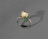 「流萤」白冰翡翠钻石18K黄金黑金戒指【定制40天/需询价】 商品缩略图0